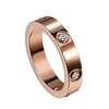 6 Diamond Designer Ring Titanium Steel Love Band Ring Men and Rings for Women Jewelry Couple Cadeaux Taille 5-11