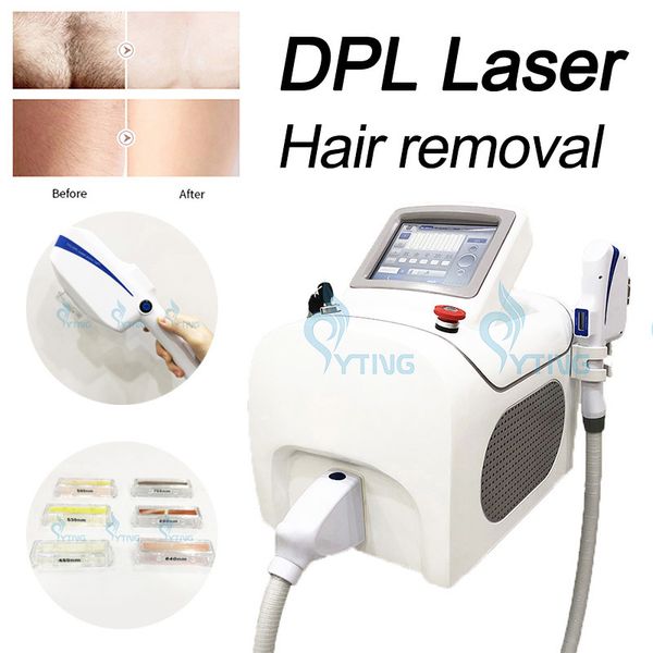 Épilateur Laser DPL IPL à 6 filtres, dispositif d'épilation au Laser, traitement de l'acné, rajeunissement de la peau, élimination vasculaire, élimination des taches de rousseur