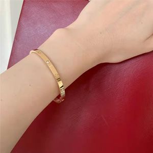 6 Generatie Gouden Manchet Liefde Armband Titanium Staal Designer Zilver Rose Vrouwen Mannen bangle Liefde Schroevendraaier Armbanden