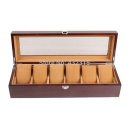 6 grilles High Grade Wooden Vendre la boîte d'affichage Boîte de bijoux China Packaging Factory Supply peut personnaliser8725225
