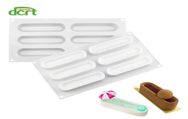 6 trous outils de décoration de gâteau Moule de gâteau en silicone de forme en silicone Mousse au chocolat Moule de boulangerie Cuisine Accessoire1159600