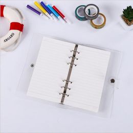 6 gaten transparant PVC Notebook Cover Protector A5/A6 Ring Binder Losse Leaf Folder School Office Bureau Bureau Accessoires Leveringen