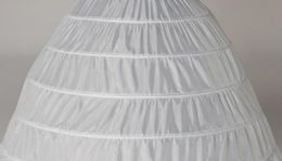 6-Reifen-Petticoat für Ballkleid-Hochzeitskleider, Vliesstoff, verstellbare Taille, Krinoline, bauschiges Kleid, Braut-Unterrock, AL2162239r