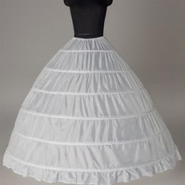 6 cerceaux jupon pour robe de bal robes de mariée tissu non tissé taille réglable Crinoline robe bouffante sous-jupe de mariée AL2162204I