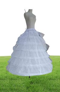 6 cerceaux en acier avec du jupon de tulle gonflé glisse de jupte de jupe pour robe de mariée