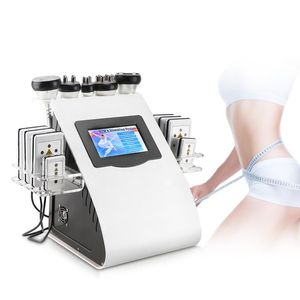 6 in 1 40k Slanking ultrasone cavitatie liposuctie gewichtsverlies 8 pads lipolaser vacuüm pressotherapie rf huidverzorging s vorm body sculpting machine