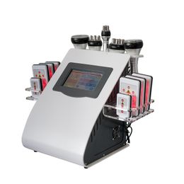 6 en 1 40k Cavitation ultrasonique amincissant la radiofréquence de pressothérapie sous vide 8 tampons Cellulite Burn Lipo Laser Diode RF Machine de beauté