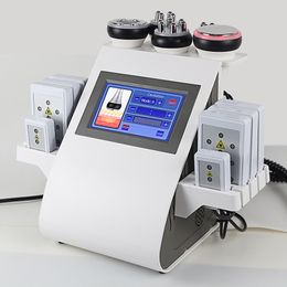 Home Beauty Instrument 6 in 1 40k ultrasone cavitatie vacuümmachine kim 8 witte handgreep afslanksysteem
