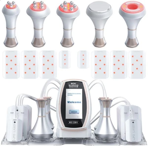 6 en 1 80K Cavitation ultrasonique bipolaire Rf radiofréquence multipolaire corps sous vide minceur Fitness Machine à brûler les graisses Device366