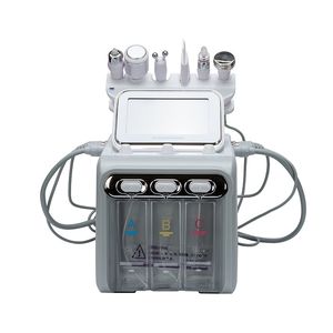 Instrument de beauté 6 en 1 Jet d'oxygène Microdermabrasion Dermabrasion RF Spa Machine faciale Sous vide Eau du visage Hydro Diamond Peeling Équipement de beauté domestique