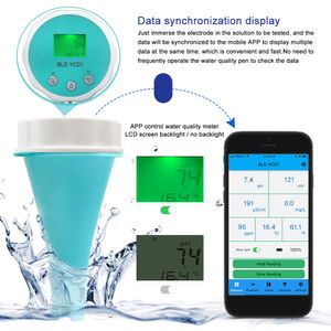 6 In 1 chloor temp orp ec tds pH meter blauw tand online monitor waterkwaliteit tester slimme gereedschap voor zwembadaquariums