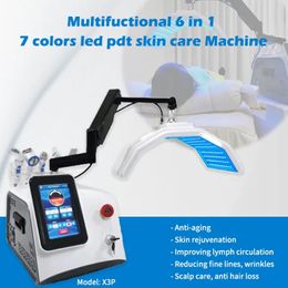 6 In 1 Diepe Reiniging Instrument RF Zuurstof Jet Gezichtsverzorging 7 Kleuren Led PDT Aanscherping Huidverjonging Fototherapie machine