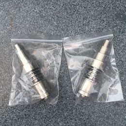 6 en 1 Domeless Titanium Nail GR2 Nails joint 10mm 14mm et 18mm Verre Bong Pipe à eau Tuyau en verre pour G9 Enail Dnail