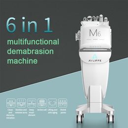 6 en 1 Face Management Microdermabrasion Instrument Portable Aqua Hydro Dermabrasion Peel Face Lifting Skin Rejuvenation Machine para eliminación de arrugas