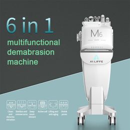 6 In 1 gezichtsmanagement Microdermabrasion Instrument Portable Aqua Hydro Dermabrasion Peel Face Tifting Skin Rejuvenation Machine voor rimpelverwijdering