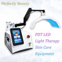 6 EN 1 Gestión facial LED PDT Cuidado de la piel 7 colores Antienvejecimiento Jet de oxígeno PDT Terapia de luz LED Máquina de estiramiento facial con microcorriente facial