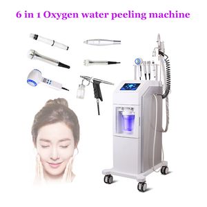 6 IN 1 H2O Dermabrasie hydarFacial Machine Aqua Face Clean Microdermabrasie Professionele zuurstof gezichtsapparatuur Crystal Diamond Water Peeling