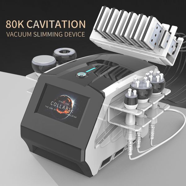 6 en 1 Vente chaude Corps de rajeunissement de la peau Minceur Machine 80Khz Cavitation Vide Graisse Brûlant Liposuccion Drainage Lymphatique Équipement de Massage