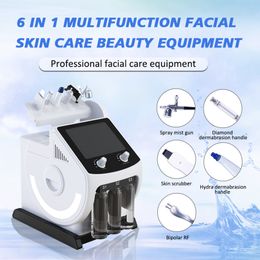 6 en 1 Hydra Dermabrasion Aqua Peel propre soins de la peau RF vide nettoyant pour le visage Hydra oxygène Jet Peel Machine