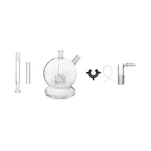 6 in 1 Kit glas 14mm Mega Globe Flat Earth Versie Glazen Water Bong Pijp Dab Rig Met Basis