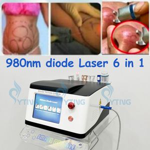 6 en 1 Laser Diode 980nm Élimination des veines vasculaires Physiothérapie Soulagement de la douleur Élimination des champignons des ongles Rajeunissement de la peau Eczéma Herpès Lipolyse Machine