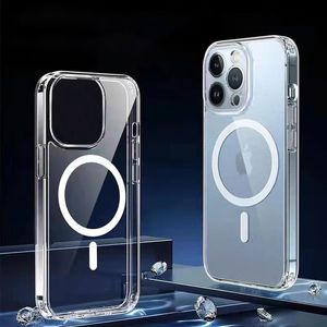 6-in-1 Magnetische Clear Slim Shockproof Phone Case voor iPhone 7 8 Plus X XS XR MAX 11 12 13 14 PRO PRO MAX Telefoon Case Cover