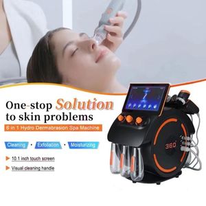 Machine faciale de microdermabrasion 6 en 1, dispositif de nettoyage du visage, rajeunissement de la peau, nettoyage en profondeur, élimination des points noirs, dispositif Hidrafacial H2o2