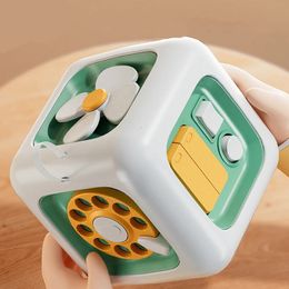 6 In 1 Montessori Toys éducatifs Sensoriel Busy Bank Baby Practice Skills Drawer Cube Fidget Educational Toys for Girl Boy Y240509