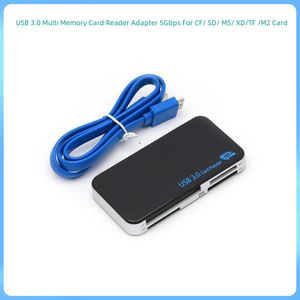 Adaptador de lector de tarjetas de memoria Flash compacto 6 en 1 Multi USB 3,0 de 5Gbps para CF SD MS XD TF M2 SDXC Micro SDHC