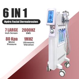 6 In 1 Multifunctionele Hydro Facial Clen Comedondrukker Vacuüm Vending Beauty Hydra dermabrasie Gezichtsmachine