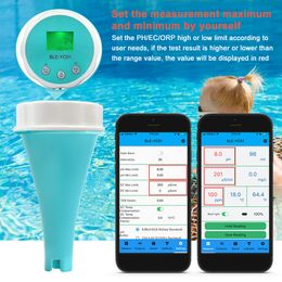6-in-1 resterende chloormonitor LCD Display Water Monitor Test Glass Probe Smart Equipment for Home Swimming Pool