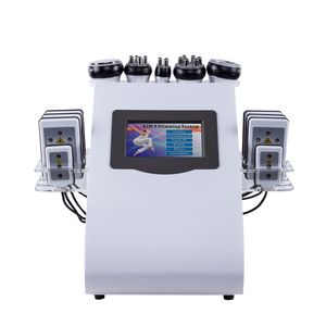 6 in 1 beeldhouwen 40k ultrasone cavitatie vacuüm radiofrequentie 8 pads lipo laser afslank machine