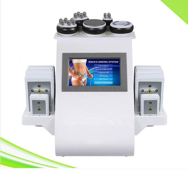 6 en 1 amincissant la machine portable sous vide laser radio fréquence rf 40k corps cavitation spa salon clinique utilisation lipo liposuccion ultrasons appareil de blanchiment de la peau