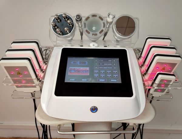 6 en 1 spa microcorriente lifting facial 40k rf cavitación que adelgaza la máquina lipo láser