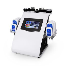 6 in 1 ultrasone 40K Cavitatie Vacuüm RF Skin Lift Cellulitis Reduction Tripolar Radio Frequentie Lipo Lllt 635 NM ~ 650nm 8pad Machine