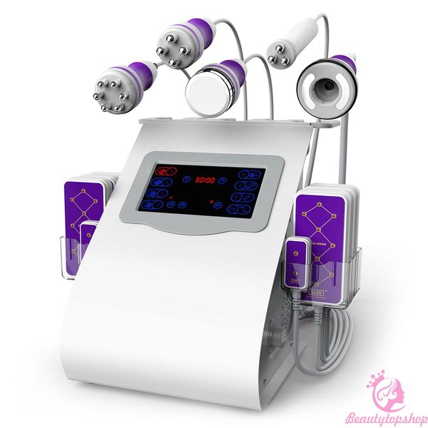 Machine de cavitation à ultrasons 6 en 1 Machine de soins de la peau sous vide à ultrasons à radiofréquence pour le visage, les bras, le ventre, le dos - Utilisation à la maison, en studio, au spa