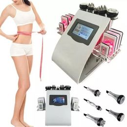 6 In 1 Lipo Laser Slimming ultrasone vacuüm cavitatie gezicht radiofrequentiemachine lichaamsmassage en verliesgewicht apparaat voor schoonheidssalon