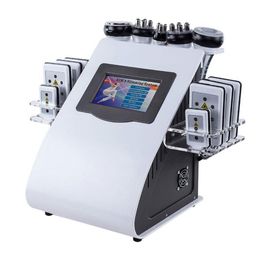 6 in 1 vacuüm laser afslanken radio frequentie rf 40k lichaam cavitatie liposuctie ultrasone machine schoonheid instrument