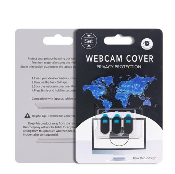 6 en 1 webcam Cover pour macbook air iPhone iPad ordinateur portable couvertures de caméras de téléphone web cam diliget curseur de confidentialité curseur Lents8520071