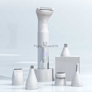 6 in1 Elektrisch scheerapparaat voor vrouwen Pijnloos tondeuse Lichaamshaar Scheermes Oplaadbaar Waterdicht Epilator Bikini Wenkbrauwtrimmer HKD230825