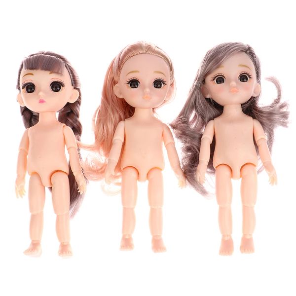 6 pulgadas 8 puntos Muñeca creativa 17cm Nude Baby móviles muñecas Juguetes Mini 16cm Bjd Baby Girl Boy 1/12 Naked Nude Body