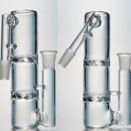 6 Inch Glas Ash Catcher 14mm 18mm Vrouwelijke Mannelijke Joken Roken Accessoires Dubbele Ratchet PERC Reclaim Catcher Percolators voor rokende pijpen Hookah Ash-P801