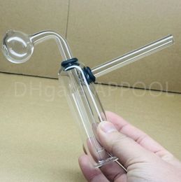 6 INCH Mini Glazen Oliebrander Bong Waterpijp Waterleidingen met Dikke Pyrex Clear Heady Recycler Dab Rig Hand Waterpijpen voor Roken