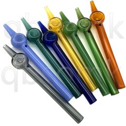 Mini narguilé collecteur de nectar de 6 pouces, avec embouts de filtre en verre transparent épais, tube en verre, bâton de plate-forme en pyrex, tuyaux à main pour fumer