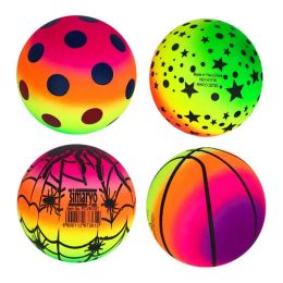 Balle de jeu de 6 pouces Balles de plage gonflables colorées arc-en-ciel PVC Sports Kickball Kids Handball pour intérieur et extérieur