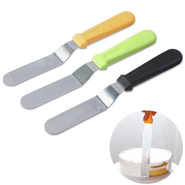 Espátula de acero inoxidable de 6 pulgadas para mantequilla, pasteles, crema, cuchillo, herramientas, espátulas suaves para pasteles, glaseado, Fondant, pastelería, pan, decoración BH3065 TQQ