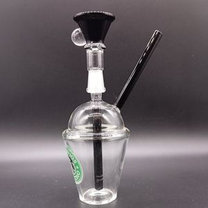 6 inch Starbucks Cup Glass Bong Hookah Creative Oil Dab Rigs Rookpijpen