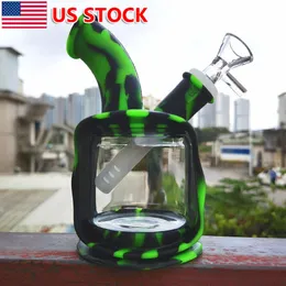 6 inch theepot bubbler siliconen bong roken waterpijp waterpijp shisha + 14 mm kom