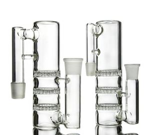 6 Inch Triple Percolator Asvanger 14mm 18mm Gezamenlijke Glazen Ashcatcher 90 Graden Heldere Kleur Rookpijp Accessoires ASHP205 20723454855