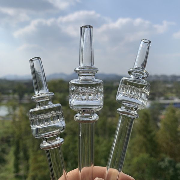 Accesorios para fumar 6 pulgadas mini kit colector de nector puntas de filtro transparentes gruesas tubo de vidrio pyrex quemador de aceite pipa de tabaco